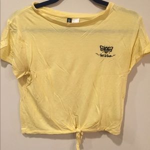 H&M yellow crop top
